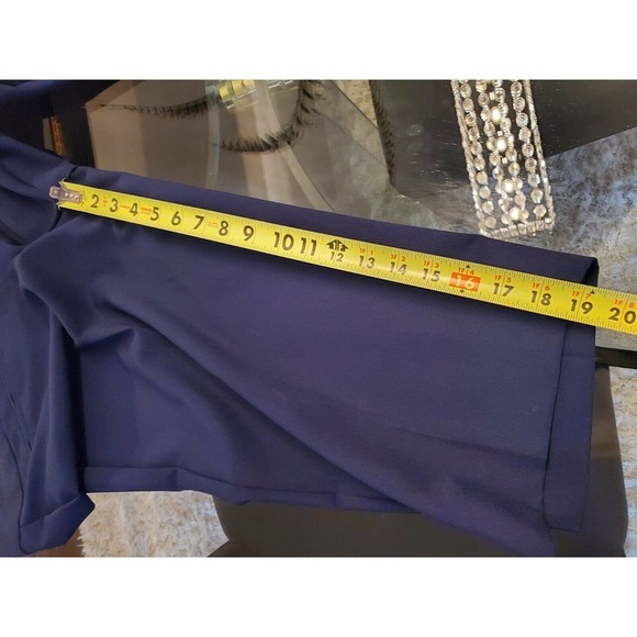 Worthington Women's Solid Blue Polyester Mid Rise Modern Fit Dress Pant Size 14W - Picture 12 of 12